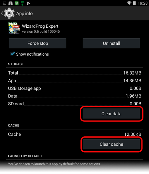 System WizardProg app settings